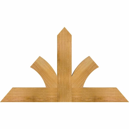 Ekena Millwork Richland Rough Sawn Timber Gable Bracket, Western Red Cedar, 36"W x 21"H x 2"D x 4"F, 14/12 Pitch GBW036X21X0204RIC00RWR